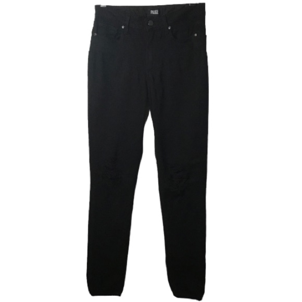 Paige Black Jeans Size 27 Distressed